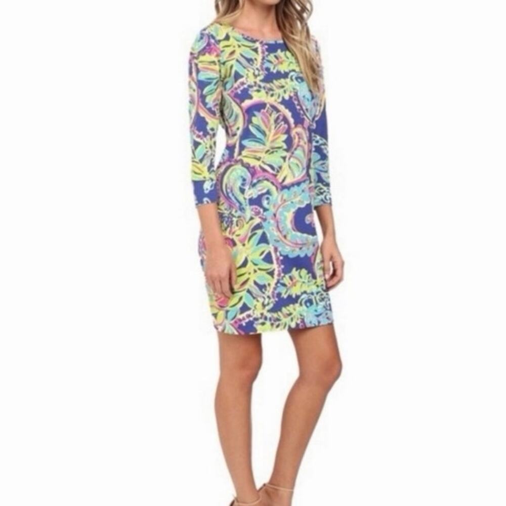 Lilly Pulitzer Marlowe dress in a vibrant "Toucan Play" size large